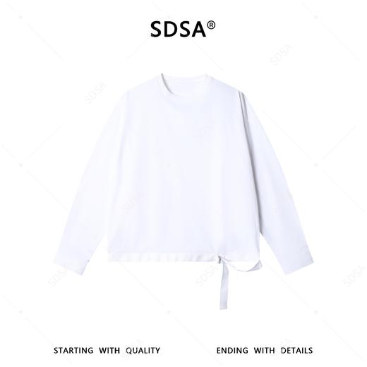 SDSA男装2026新款高贵轻奢韩版设计感纯色圆领长袖头像宽松百搭 商品图0