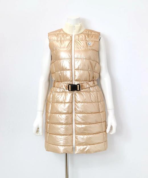 秋冬新款ARCHIVIO高尔夫女士 金属质感开扣腰带长款保暖背心 商品图0