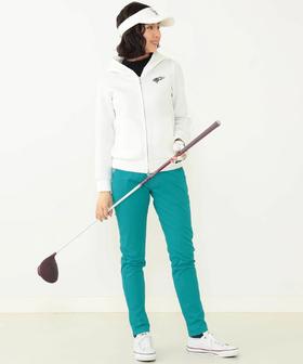 日本BEAMS 高尔夫女士 ORANGE LABEL星旗刺绣logo 女士休闲裤长裤