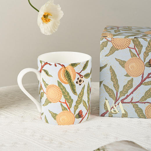 V&A博物馆威廉莫里斯系列 水果或石榴 金色百合 月光百合 骨瓷杯 商品图2