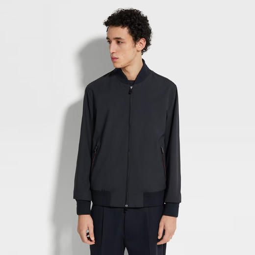 【二】ZEGNA 杰尼亚 男士Trofeo™ Elements 羊毛飞行员夹克外套 深蓝色 E7T20 7100 531 商品图1