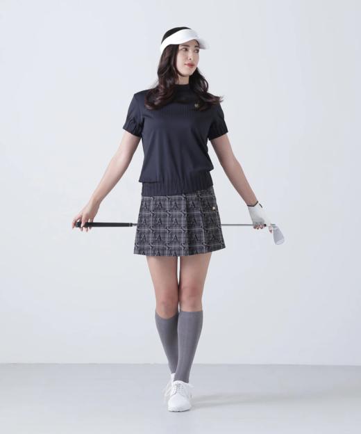 St ANDREWS 女士高尔夫 logo格纹提花百褶短裙 侧拉链半身裙 商品图7