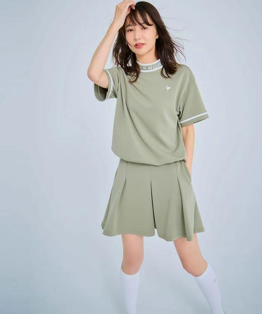 Jun & Rope 女士 初秋高尔夫 纸板针织A字褶裥喇叭短裙 柔软舒适 商品图2