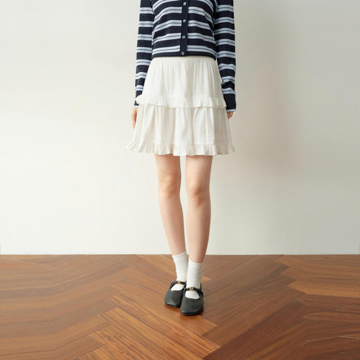 【严选】诗凡黎春秋梭织短裙7H3140501 商品图0