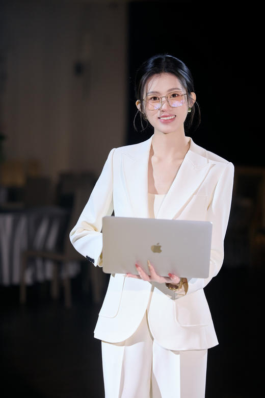 法小曼*子珍米白色西装套装女气质英伦风职业装正装商务通勤高端工作服CP2727 商品图2