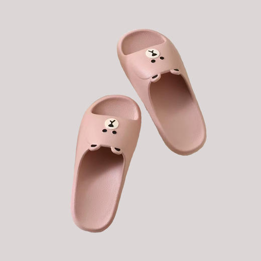 【凉拖】男士/女士新款小熊一体可爱凉拖鞋居家室内拖鞋浴室情侣凉拖【WG26208W/M】 商品图3