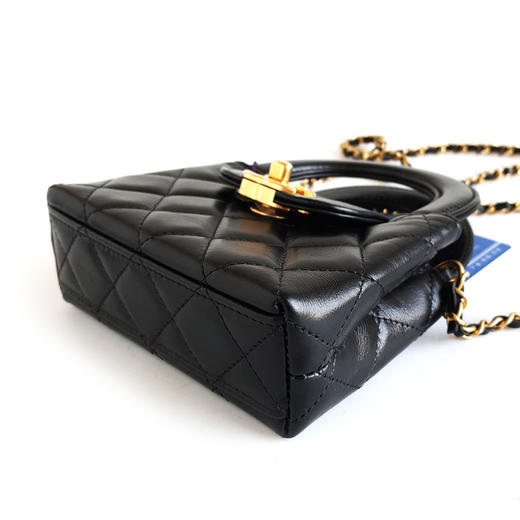 【98新】CHANEL香奈儿AP3435 B15566 94305黑金牛皮mini nano kelly链条单肩包女士310126AK02 商品图3