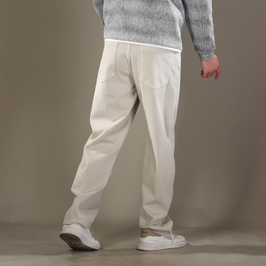 DRONKOO 2026 正常腰右袋破缝夹唛弹力中厚牛仔长裤 商品图3