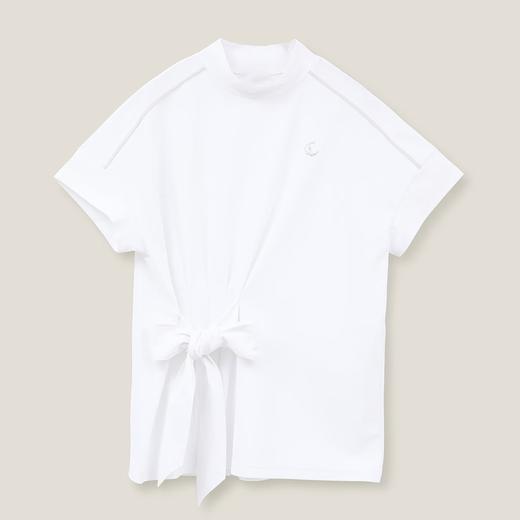 Callaway 高尔夫女士 蝴蝶结绑带不规则收腰短袖 宽松半高领 吸水速干 商品图6