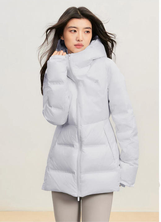 正品原单狐狸毛领新国标90白鸭绒收腰羽绒服 商品图4