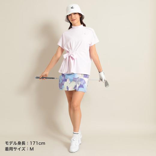 Callaway 高尔夫女士 蝴蝶结绑带不规则收腰短袖 宽松半高领 吸水速干 商品图11