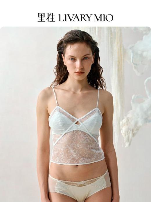 【蔡文静同款】里性 LIVARY MIO 翩翩真丝蕾丝内衣可替换肩带性感背心 商品图3