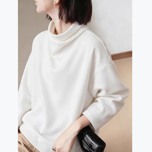 裁缝学苑AS634堆堆领磨毛套头长袖纸样女装内搭打底衫新款复古上衣样板 商品图2