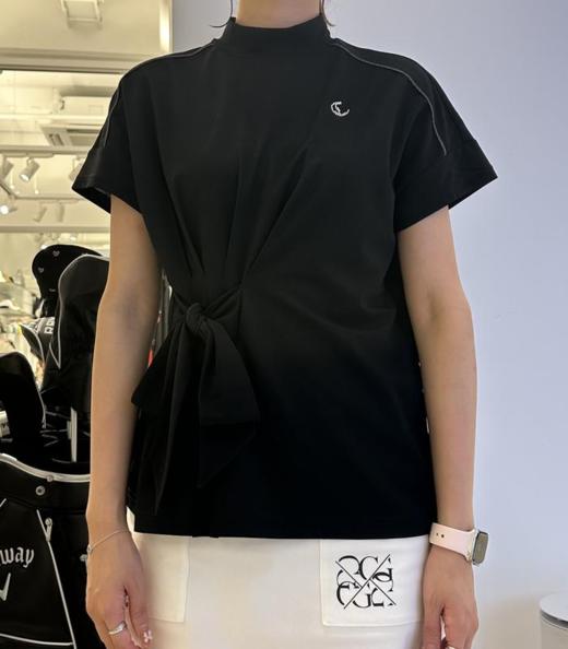 Callaway 高尔夫女士 蝴蝶结绑带不规则收腰短袖 宽松半高领 吸水速干 商品图2