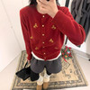 【马年开运❗️精致刺绣】春季新款时尚小马刺绣毛针织开衫女外套长袖扣子毛衣外搭上衣。jd 商品缩略图0