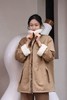 小禾超火洋气巴恩风羊羔毛领全棉斜纹派克棉服 商品缩略图8