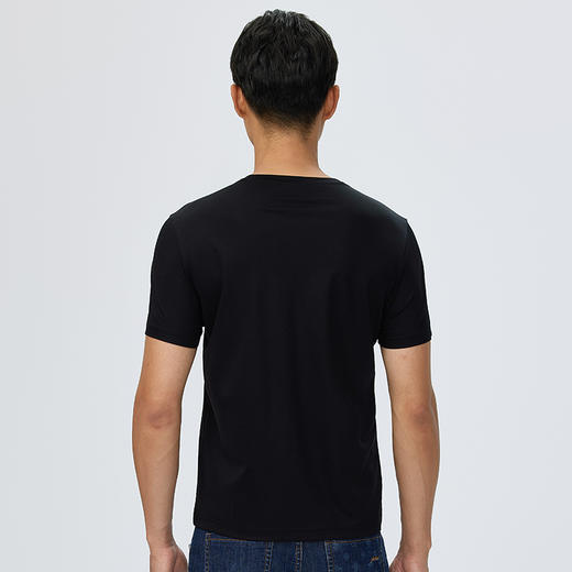 德鲨短袖印花圆领T恤男青年夏新款立体烫钻休闲上衣打底衫 商品图3