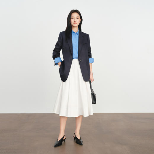 【严选】伊芙丽人字纹设计感宽松廓形西装外套女2026春季新款1H2911501 商品图1