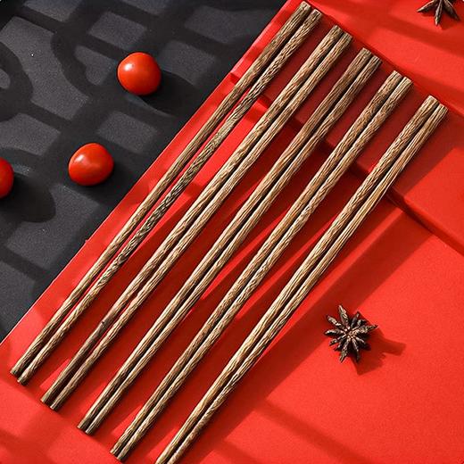 【加长火锅筷】天然鸡翅木红檀木无漆无蜡火锅筷实木加长筷家用防烫健康火锅专用筷 商品图3