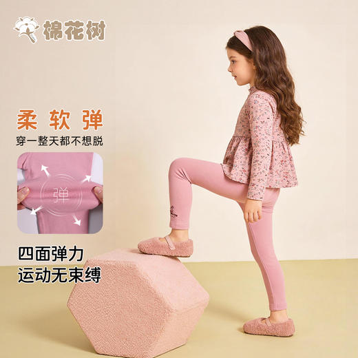 ⁵29.9元/件【女童单层打底裤】TWHLBD3079灰粉，YY05-QTT-AYD  商品图1