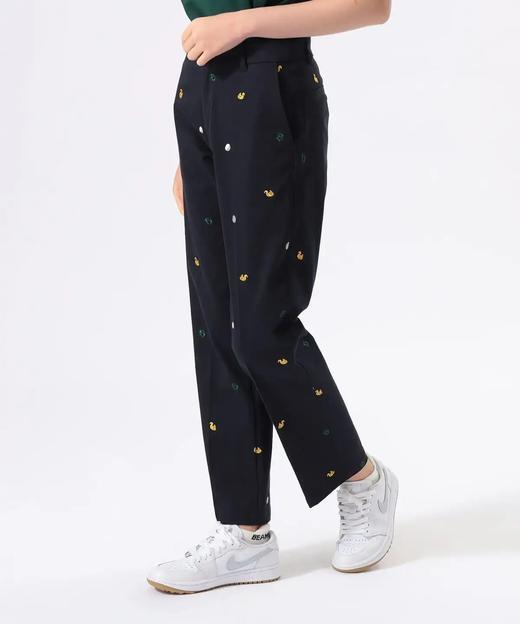 BEAMS 女士高尔夫秋冬 刺绣徽标通体图案弹力直筒长裤 柔软亲肤 商品图11