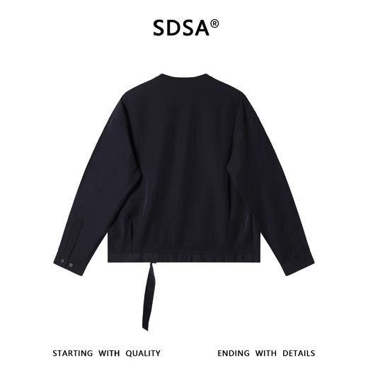 SDSA男装2026新款高贵轻奢韩版设计感纯色圆领长袖头像宽松百搭 商品图4