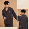 男士翻领休闲睡衣套装果粒绒保暖可外穿家居服套装【24R31134】 商品缩略图2