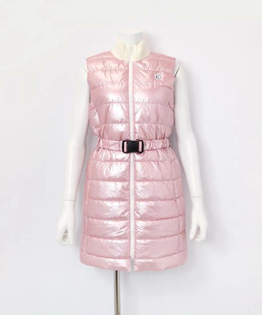 秋冬新款ARCHIVIO高尔夫女士 金属质感开扣腰带长款保暖背心 商品图2