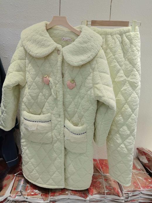 【YW】无忧购年前可发货超厚实可爱长款三层夹棉家居服睡衣套装（截单后3-5天发货) 商品图12