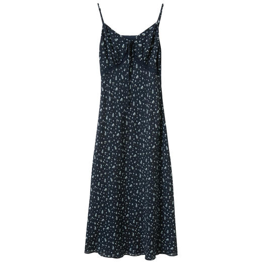 三彩2026春季新款法式乱麻碎花裙V领吊带裙A字连衣裙无袖长裙M 商品图4