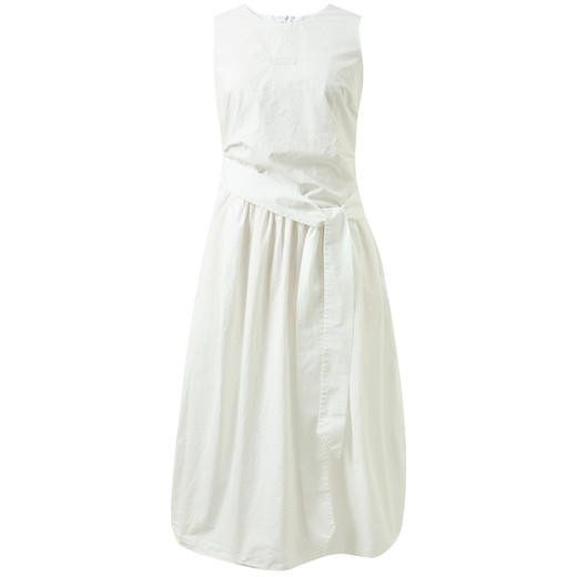 三彩独醒2026春季新款花苞连衣裙圆领无袖A字裙绑带设计感F 商品图4