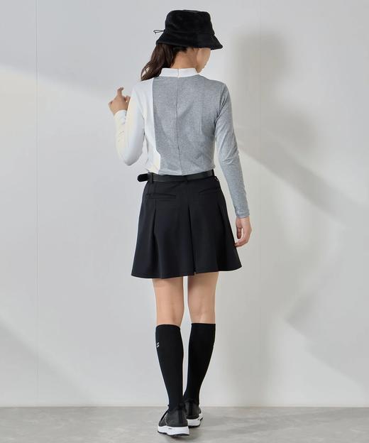 Jun & Rope 女士 初秋高尔夫 纸板针织A字褶裥喇叭短裙 柔软舒适 商品图5