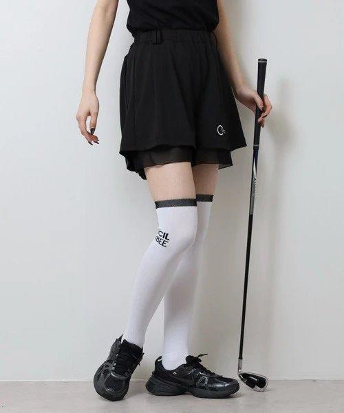 CECIL McBEE green 高尔夫女士 薄纱拼接短裤 防走光含内衬 商品图0