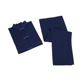 蓝色男女寿衣衬衣衬裤纯棉内衣去世冲喜老人寿衣全套