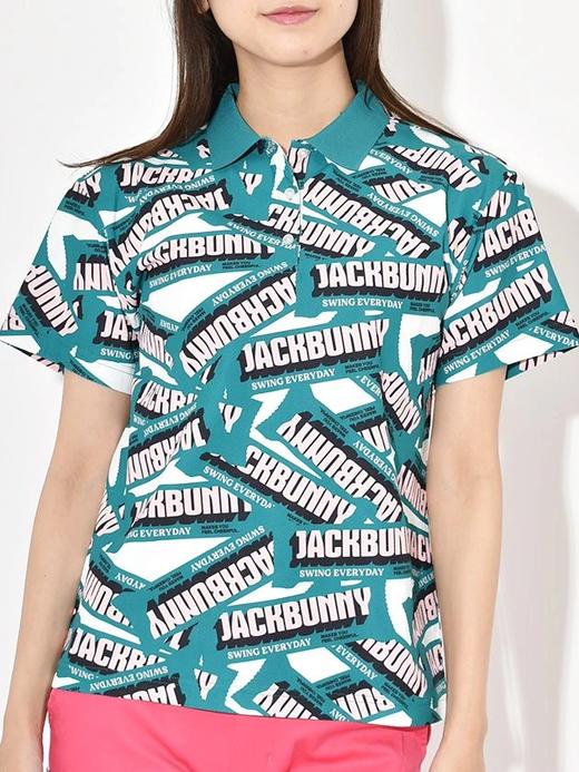 Jack Bunny 女士高尔夫 字母糖果图案透气速干polo领短袖 宽松轻盈 商品图7