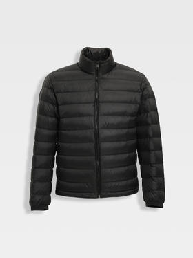 callisto黑色立领白鹅绒羽绒服