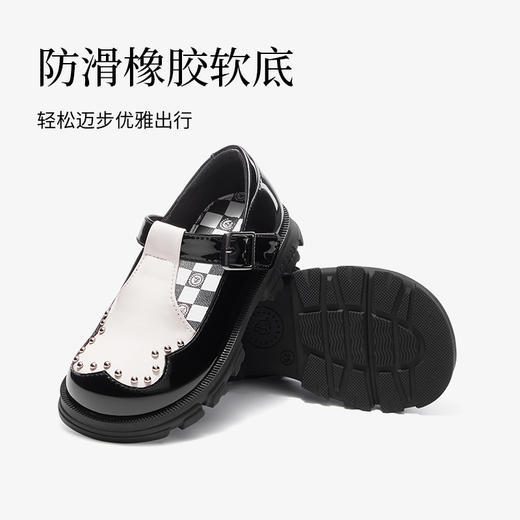 特价[99元/双] 泰兰尼斯春款小童段时尚潮酷女童小皮鞋M03X3A2569 商品图3