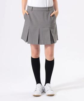 BEAMS 女士高尔夫 秋冬 弹力a字纯色百褶裙 运动百搭防走光