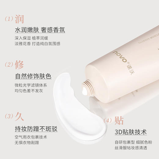 NOVO烟酰胺亮泽身体素颜霜 水润清爽保湿防水防汗不卡粉全身可用 商品图2