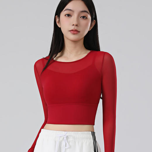 【BZYT】防震运动长袖假两件专业时尚修身透气运动内衣635 商品图1