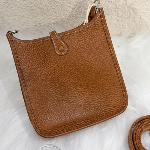 爱马仕 mini 伊芙琳16 togo皮 金棕 斜挎包 商品图1