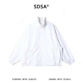 SDSA男装2026新款高贵轻奢韩版简约纯色拉链立领夹克外套百搭宽松