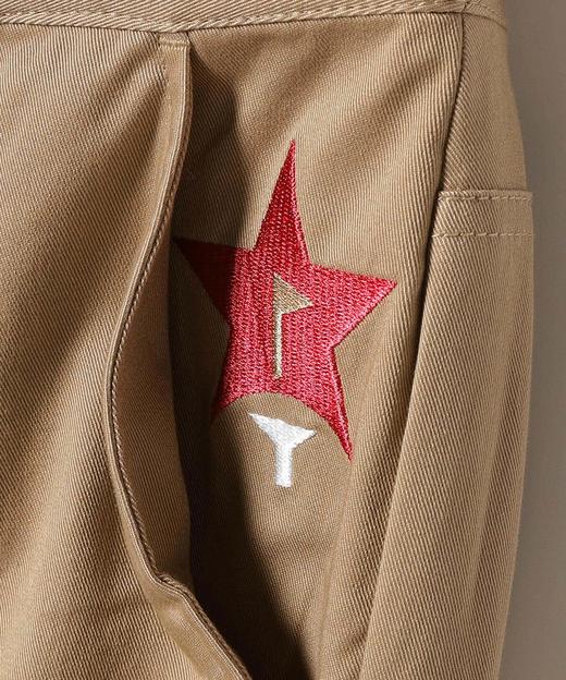 日本BEAMS 高尔夫女士 ORANGE LABEL星旗刺绣logo 女士休闲裤长裤 商品图8