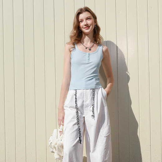 【莫代尔背心】三彩2026春季新款圆领无袖吊带修身短款打底叠穿M 商品图1