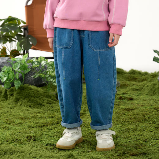 棉花堂春款户外潮趣风格线牛仔童装裤- FD61108 商品图6