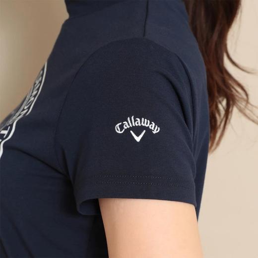 Callaway卡拉威高尔夫女装夏季 徽章印花半高领T恤短袖  时尚运动 商品图12