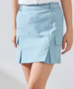Jun & Rope 高尔夫女士 下摆褶皱双侧口袋速干修身短裙亚麻混纺(有打底裤) 商品缩略图0