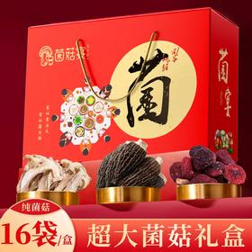 在菌屋 云南特产家宴菌菇年货干货礼盒 16袋高品质纯菌菇