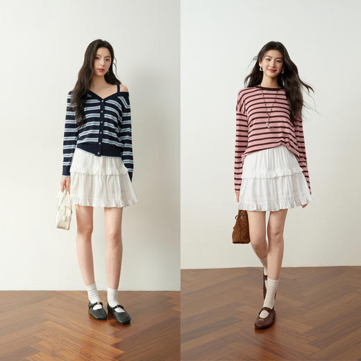 【严选】诗凡黎春秋梭织短裙7H3140501 商品图1