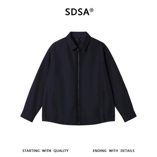 SDSA男装2026新款高贵轻奢潮牌时尚拼接纯色拉链翻领夹克外套百搭 商品图0